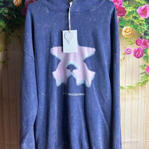 Aelfric Eden Blurring Oversized Washed Star Hoodie